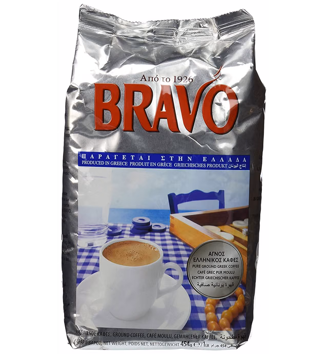 Bravo Greek Ground Coffee 2 Pack (16 Ounces x 2)