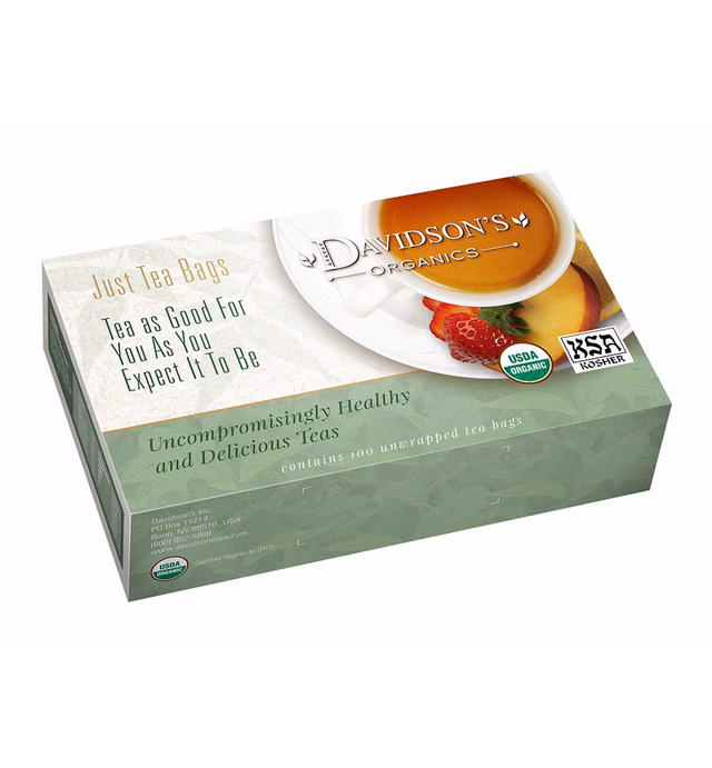Davidson's Organics, Ginger Peach, 100-count Unwrapped Tea Bags