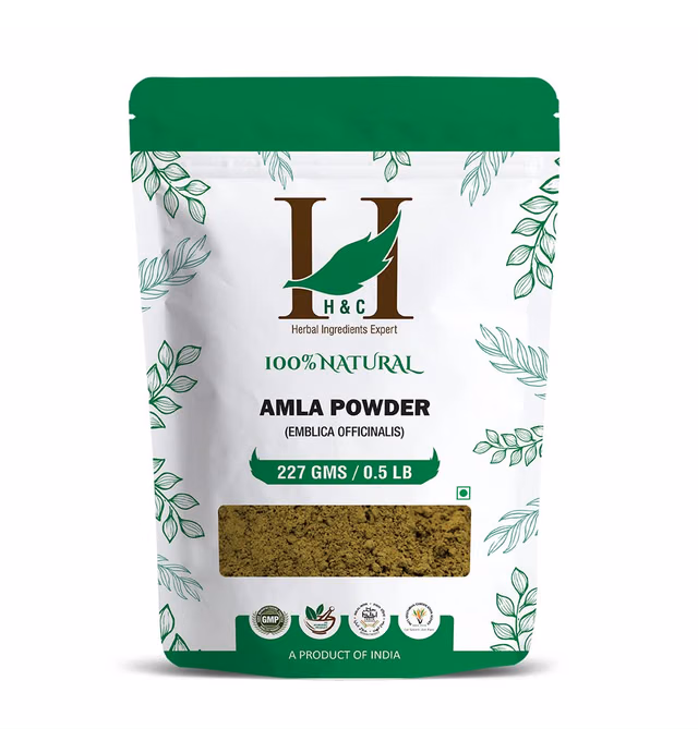 H&C- 100% Natural and Pure Amla (Amalaki) Powder - Emblica Officinalis - 227g / 0.5 LB / 08 oz - for Hair Care