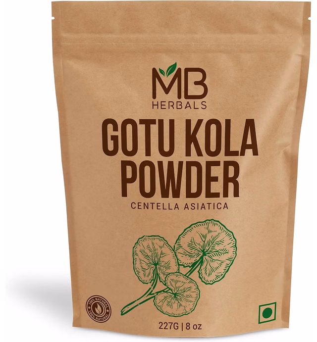 MB Herbals Gotu Kola Powder 227 Gram (0.5 lb / 8 oz) | Centella asiatica | Mandukaparni | Hair Care | Promotes Hair Growth