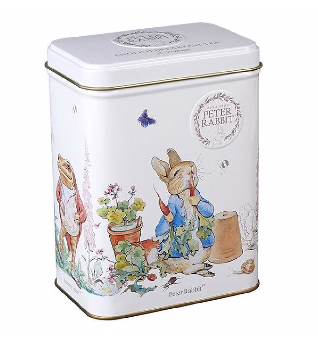 New English Teas Beatrix Potter Peter Rabbit Tea Tin with 40 English Breakfast Teabags