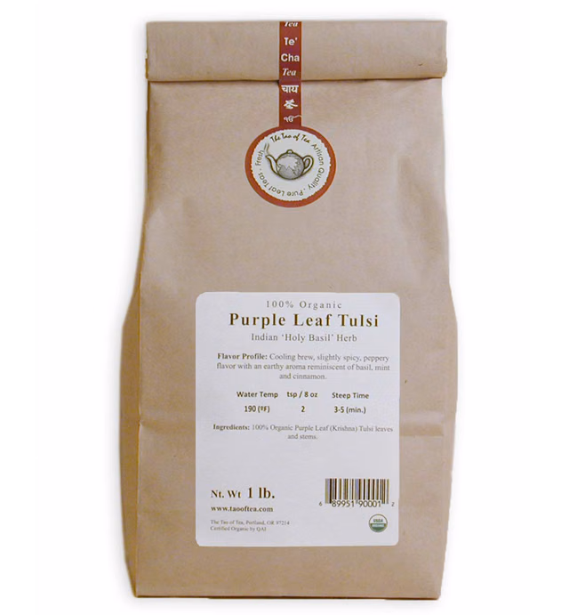 The Tao of Tea Purple Leaf Tulsi, 100% Organic Tulsi, 1-Pounds