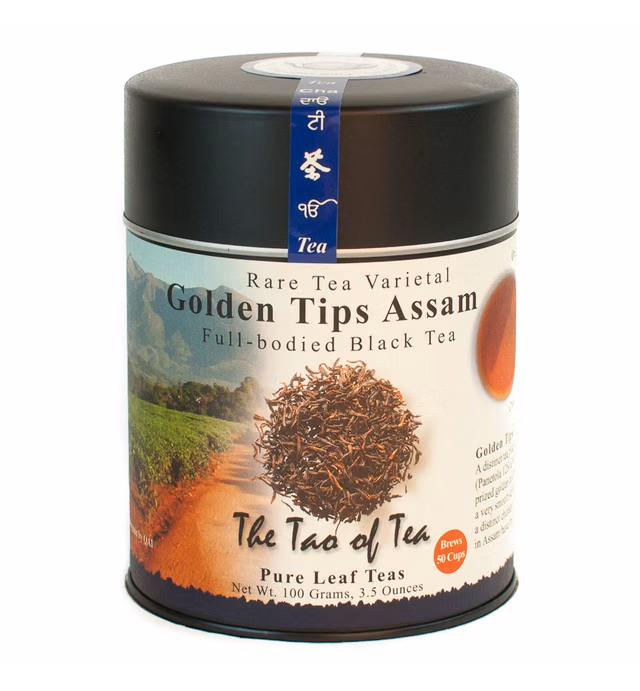 The Tao of Tea, Golden Tips Assam Black Tea, Loose Leaf, 3.5 Ounce Tin