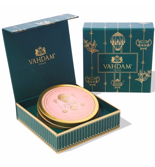VAHDAM, Blooming Rose Black Tea Private Reserve (1.7oz) Premium Single Tin Caddy Gift Set - Pure Ingredients, Gluten-Free - Direct from Source