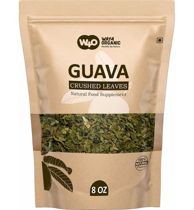 Guava Leaf Tea (Dried Crushed Leaves, Not Powder) 8 Oz, Sleep Aid, Hair Re-Growth, Skin & Nails, No Preservatives, 100% Pure Guava Leaves (1 Pack(8 Oz))