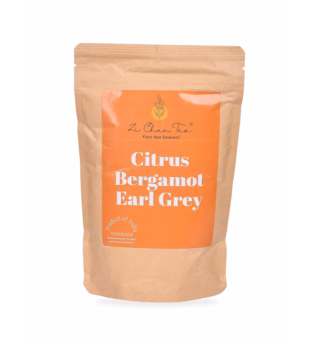 Organic Citrus Bergamot Earl Grey Tea : Loose Leaf Autophagy Tea with Extra Bergamot pieces – Not your Regular Earl Grey : A Full 30% Citrus Bergamot - 3.5 ounces