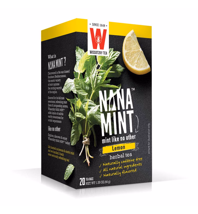 Wissotzky Nana Mint Lemon Herbal Tea (2 Pack)