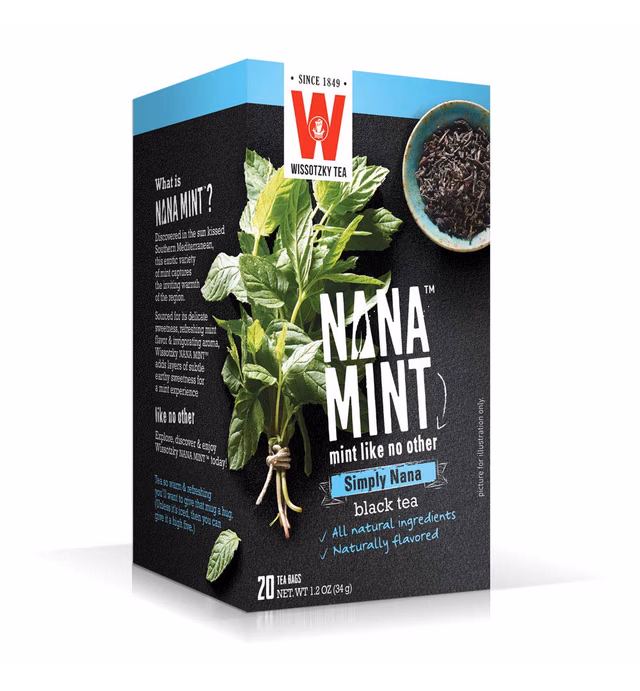 Wissotzky NanaMint Tea Black Tea (2 Pack)