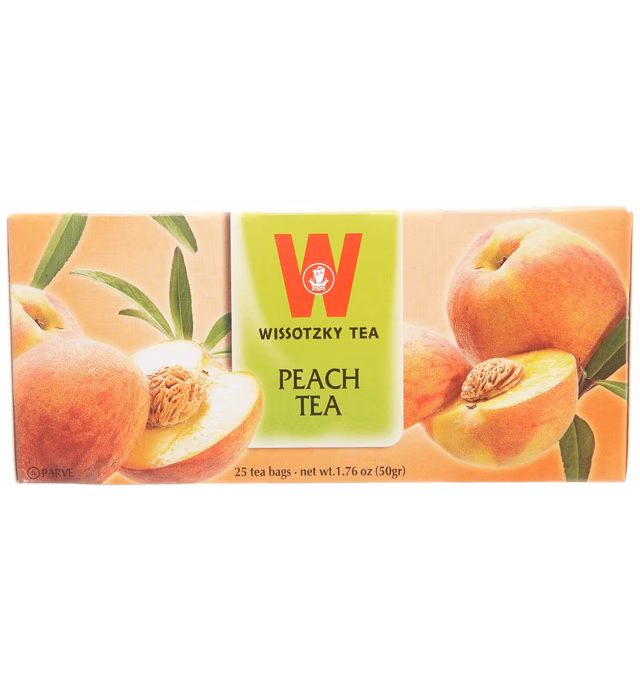 Wissotzky Peach Tea, 1.76-Ounce Boxes (Pack of 6)