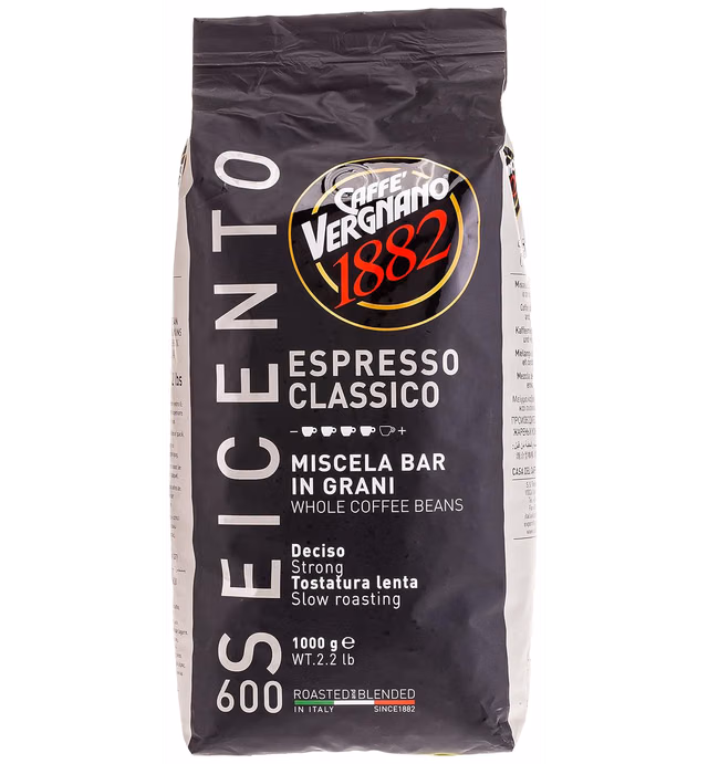 Caffe Vergnano Espresso Classico 600 Whole Beans, 2.2 Pound