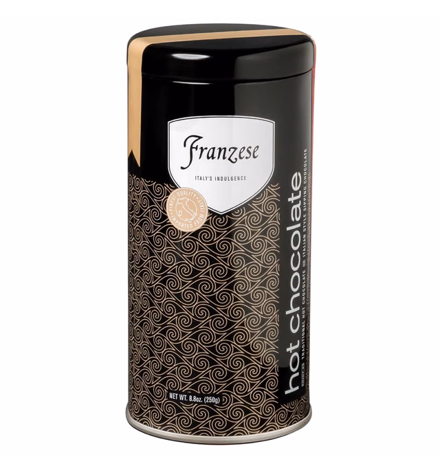 Franzese Italian Hot Chocolate Mix | Imported From Italy, Enjoy as a Gourmet Sipping Chocolate or Traditional Cocoa - Add Milk, Whisk, Simmer & Enjoy. (Perfect for Baking & More. Gluten Free, Non-GMO), 10 Servings