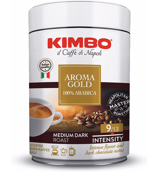 Kimbo Espresso Coffee Italiano Aroma Gold 100% Arabica 3 Cans