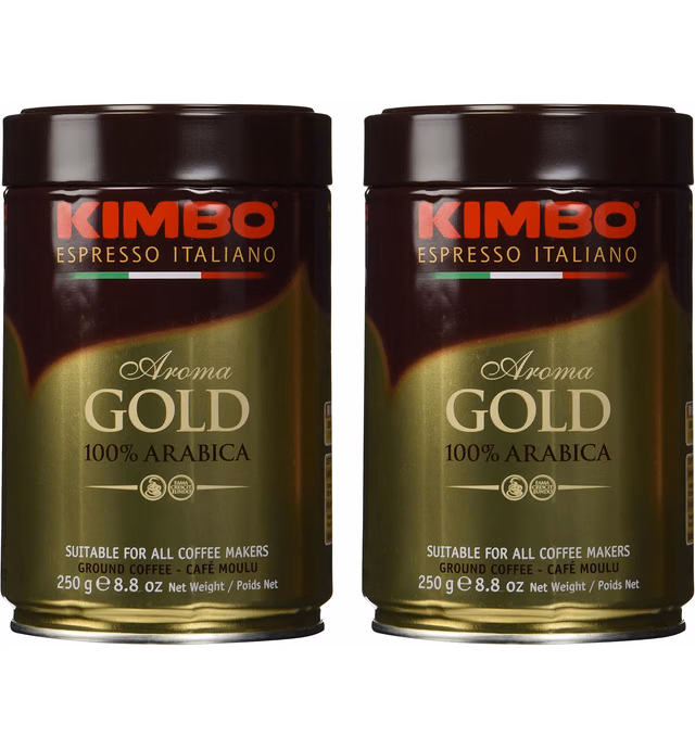 Kimbo Gold Medal Ground Coffee 2 Cans X 8.8oz/250g