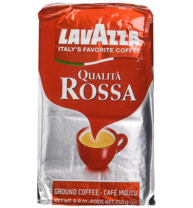 Lavazza Qualita Rossa, Caffe Ground Espresso, 8.8 Ounce Bag (Pack of 3)