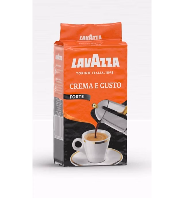 Lavazza: "Crema e gusto" Strong Taste Ground Coffee 8.8 Ounce (250gr) Packages (Pack of 4) [ Italian Import ]