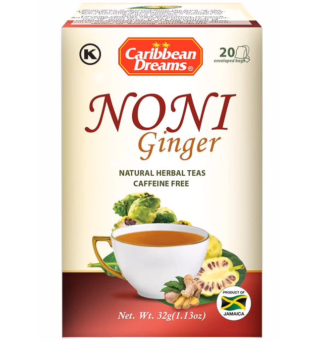 Caribbean Dreams Noni Ginger Tea, 20 Tea Bags,