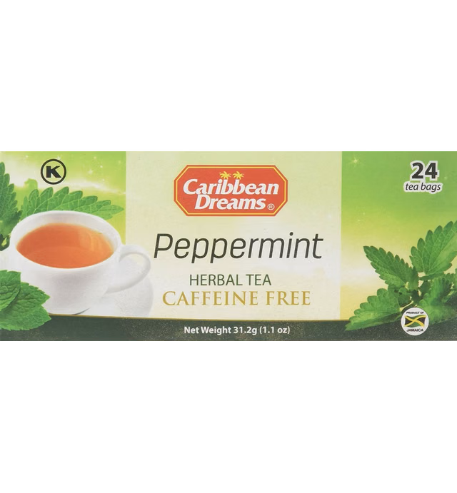Caribbean Dreams ALL NATURAL Peppermint Tea 24 tea bags