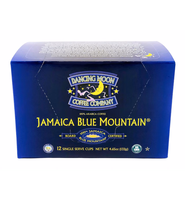 (2 Pack) Dancing Moon Brand, 100% Pure Jamaica Blue Mountain Coffee Pods - for Keurig KCup Brewers, Medium Roast
