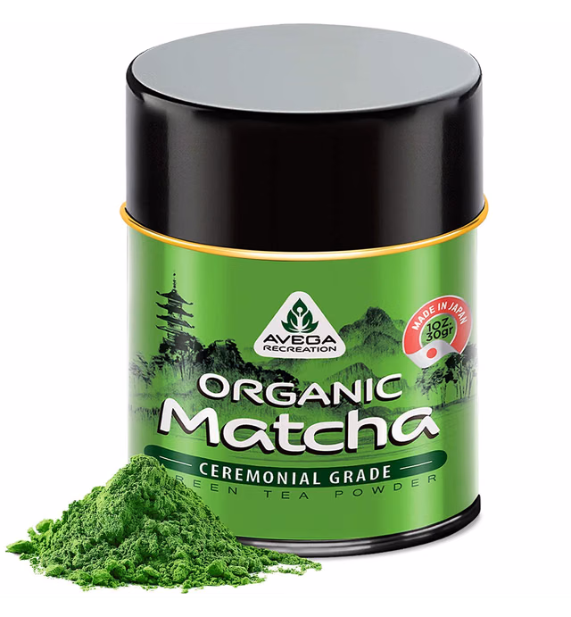 Avega Recreation Organic Ceremonial Grade Matcha Green Tea Powder - Authentic Japanese Origin - First Harvest Premium Teahouse Edition [1.07 Ounce]