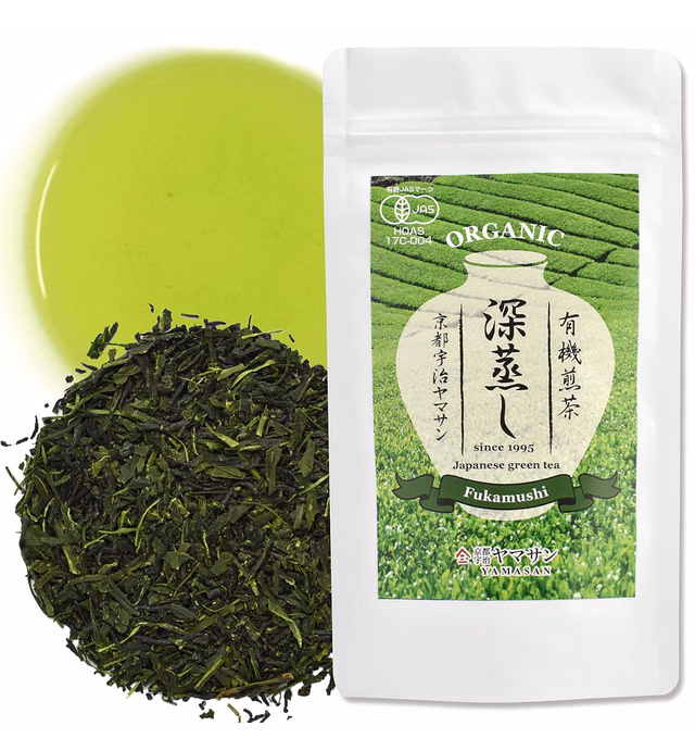 Green Tea Sencha Fukamushi - deep-steamed green tea - Japanese Organic Loose Leaf Tea, 80g【YAMASAN】