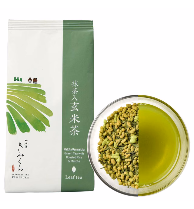 Matcha Genmaicha -Green Tea with Roasted rice & Matcha -Loose leaf 100g/3.5oz -from Japan | Japanese Tea KIMIKURA
