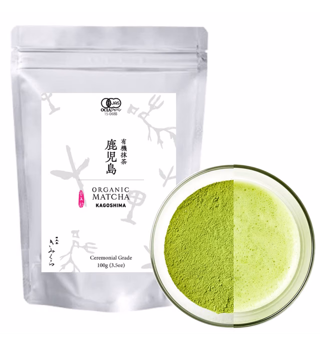 ORGANIC Ceremonial Matcha Green Tea Powder from JAPAN -Premium 1st flush tea | Japanese Tea KIMIKURA | Matcha KIMIKURA (Organic Ceremonial -Kagoshima, 100g/3.5oz Pack)