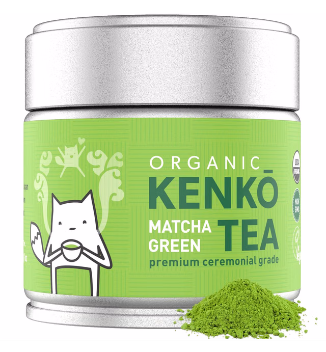 KENKO Matcha Green Tea Powder [USDA Organic] Highest Ceremonial Grade, Authentic Japanese, Premium 1st Harvest, 1 oz (30 servings)