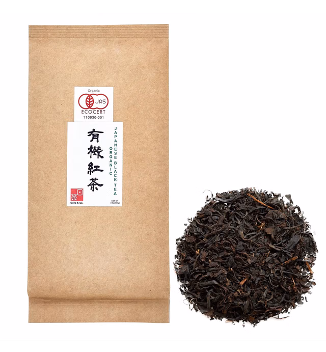 Ocha & Co. Organic Black Tea – Loose Leaf Japanese Tea – Benifuuki Tea Cultivar with Zero Bitterness – Smooth, Mild & Fragrant Premium Tea, 100g/3.5oz