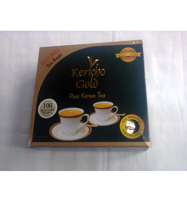 Kenya Tea-kericho Gold Natural Round Tea Bags-100 Round Tea Bags(foil Wrapped)