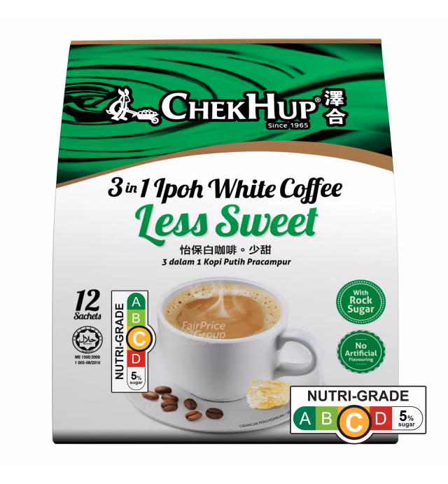 Chek Hup 3 in 1 Instant Ipoh White Coffee - Less Sweet