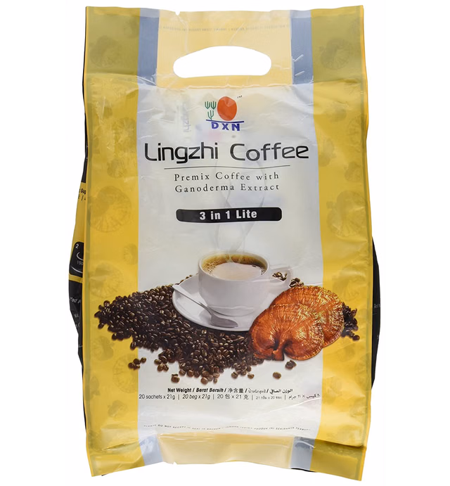 2 Packs DXN Lingzhi 3 in 1 Lite Ganoderma Coffee 20 Sachets