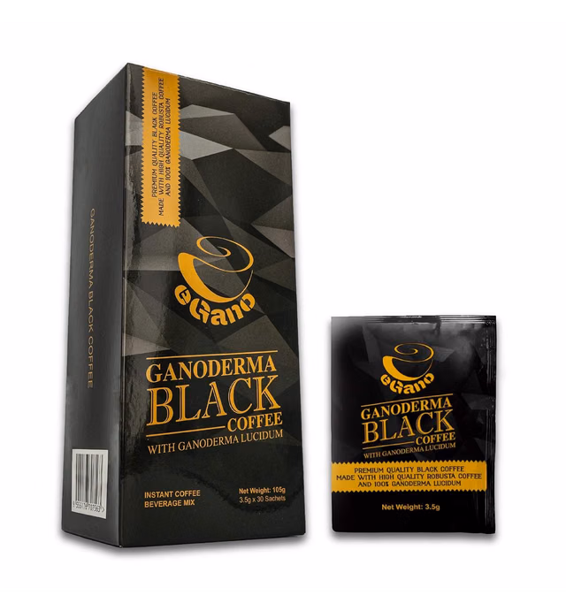 1 Box eGano Ganoderma Black Coffee (3.5g x 30 Sachets) - Premium Quality Instant Coffee With Ganoderma Lucidum Extract