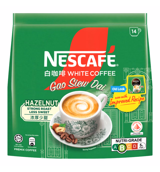 Nescafe Instant S'pore White Coffee - Gao Siew Dai (Hazelnut)