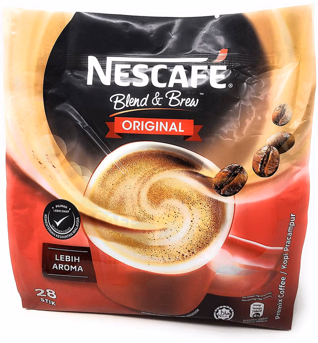 Nescafé 3 in 1 Instant Coffee Sticks ORIGINAL - Best Asian Coffee Imported from Nestle Malaysia (28 Sticks)