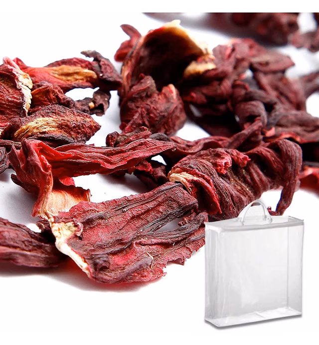 Continental Foods Whole Dried Hibiscus Flowers • Hibiscus Tea (Herbal Tea) 5 LB Resealable Bag • All Natural, Vegan Agua De Jamaica Leaves • herbs for flower tea used for coconut, roselle & Caribbean Sorrel Tea and Cold Brew Tea
