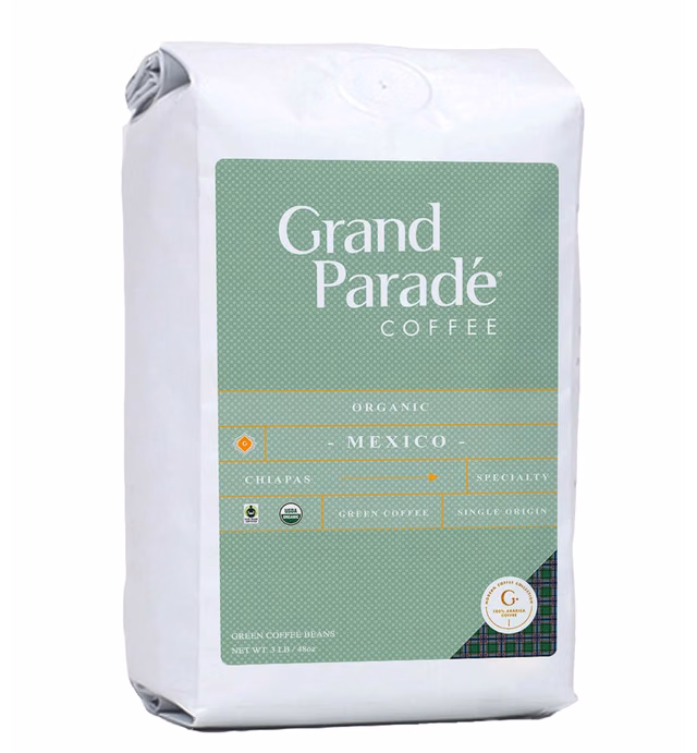 Grand Parade Coffee, 3 Lb Unroasted Green Coffee Beans, Organic Mexico Chiapas - Premium Single Origin - Specialty Arabica