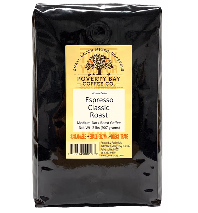 Espresso Classic 2lb-5lb Roasted Whole Bean Espresso Coffee (2lb Bag)