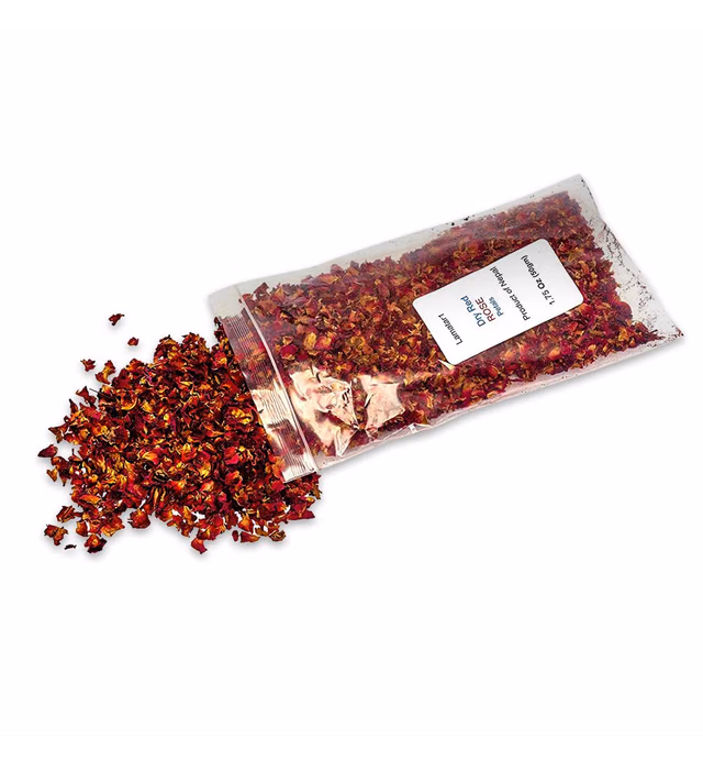Lamatar1 Dried Red Rose Petals, 1.75 oz (50gm), From Mt. Everest Country Nepal, Edible, Naturally Sun Dry, Hand Picked, Pleasant Scent, Good for Rosewater, Herbal Tea, Aromatherapy, Altar Supplies