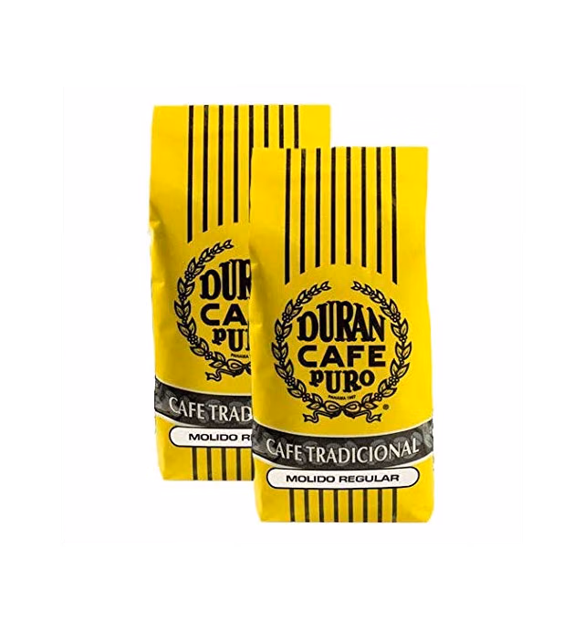 Cafe Duran (Two Pack) Cafe Tradicional - Best Panama Coffee - Regular Ground 1 Pound/425g