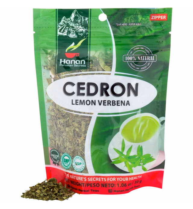 Hanan Lemon Verbena (Cedron) Loose Herbs – Herbal Tea All-Natural Beebrush from Peru’s Andes Mountains Flavor in Cooking Recipes, Potpourri, Perfumes and Essential Oil, 1.06 Ounce (Pack of 1)