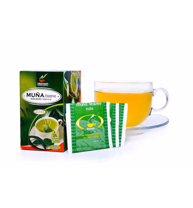 Hanan Peruvian Secrets Muna Herbal Tea | 100% Natural Andean Mint Leaves | 25 Tea Bags | Naturally Supports Healthy Digestion and Kidney Function - 3 Pack