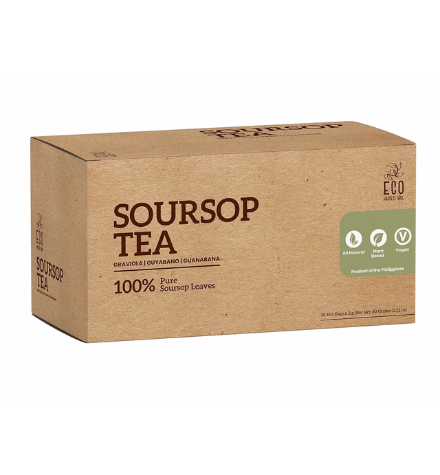 Soursop Leaves Tea Bags 30-pack 100% Pure Dried Leaves,Graviola Guyabano Guanabana, All Natural, No Preservatives, The Richest Nutrient & Antioxidant Superfood