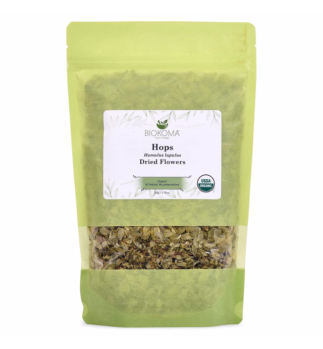 Pure and Organic Biokoma Hops Dried Flowers 50g (1.76oz) In Resealable Moisture Proof Pouch