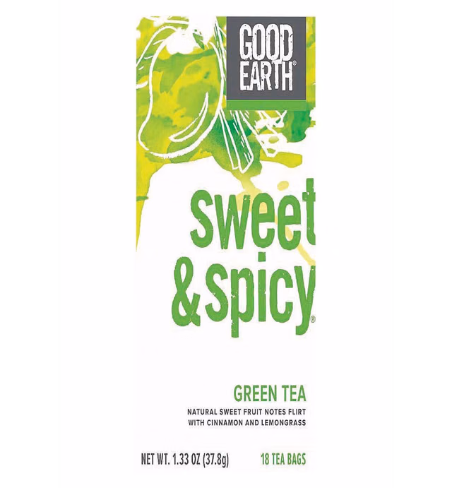 Sweet & Spicy Green Tea, 18 Count by Good Earth Teas