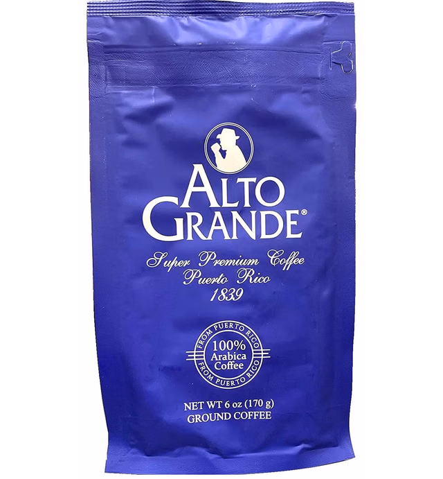 Alto Grande Super Premium Ground Coffee 100 Percent Arabica Medium-Dark Roast, Bagged, 6 Ounce (Pack of 1)