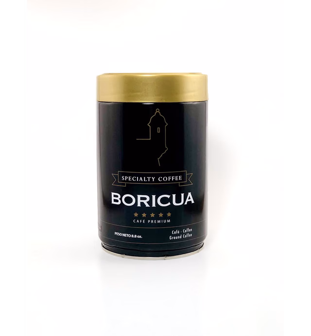 Boricua, Specialty Coffee, Cafe Premium, Ground Coffee, Net Wt. 8.8 oz, Can-Package