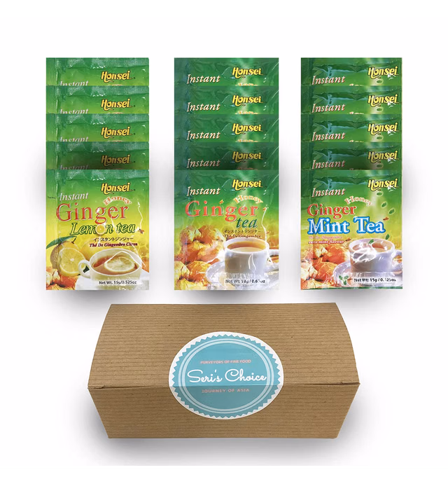 Seri's Choice "Honsei Honey Ginger Tea" Assorted Sampler 15 Packets