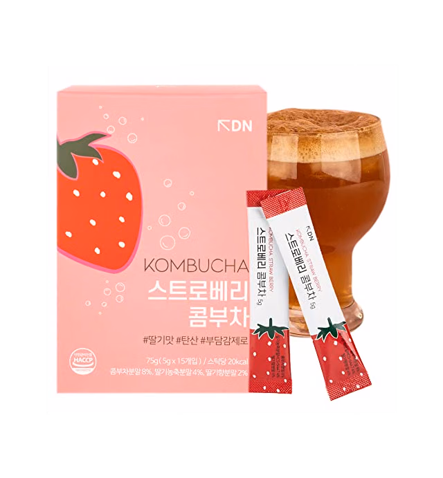 DALAMHARI Kombucha Powder | Strawberry 15T | 20 Kcal Probiotic Soda Urban Remedy Kombucha Health Ade Kombucha Drink Synergy Kombucha Scoby Kombucha Starter Kit Kambutcha Kambucha