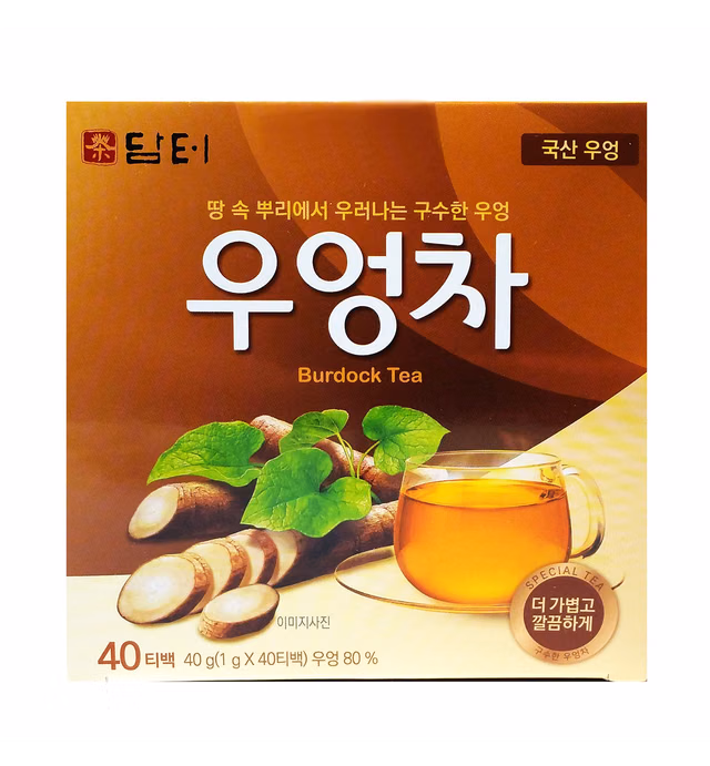 DAMTUH Korean Traditional 100% Pure Natural Healing Premium Burdock Root Tea 40 Bags (Burdock Tea)