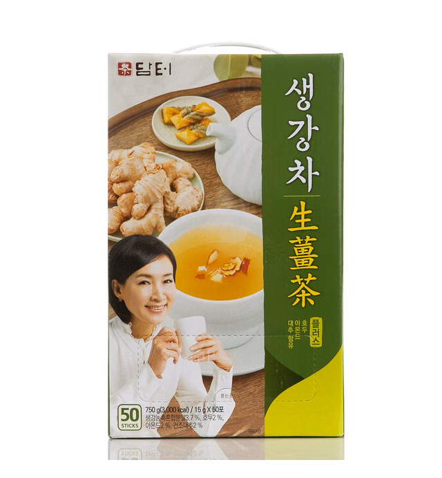 Damtuh Korean Traditional Ginger Tea Plus, Ginger Powder, 15g x 50 Sticks